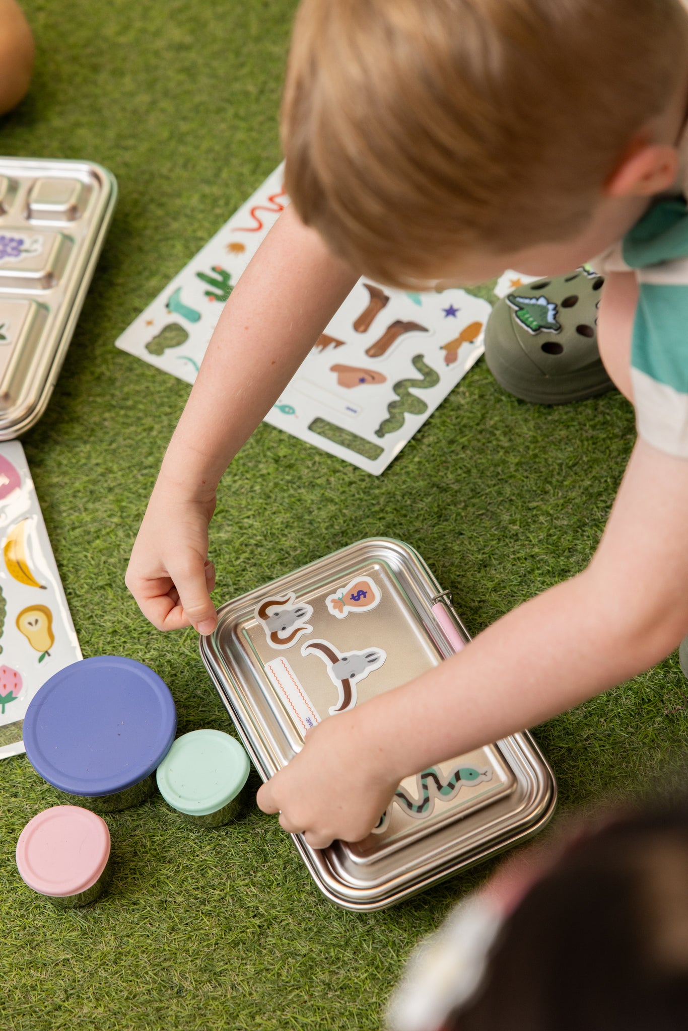 reusable lunch box stickers wild west 