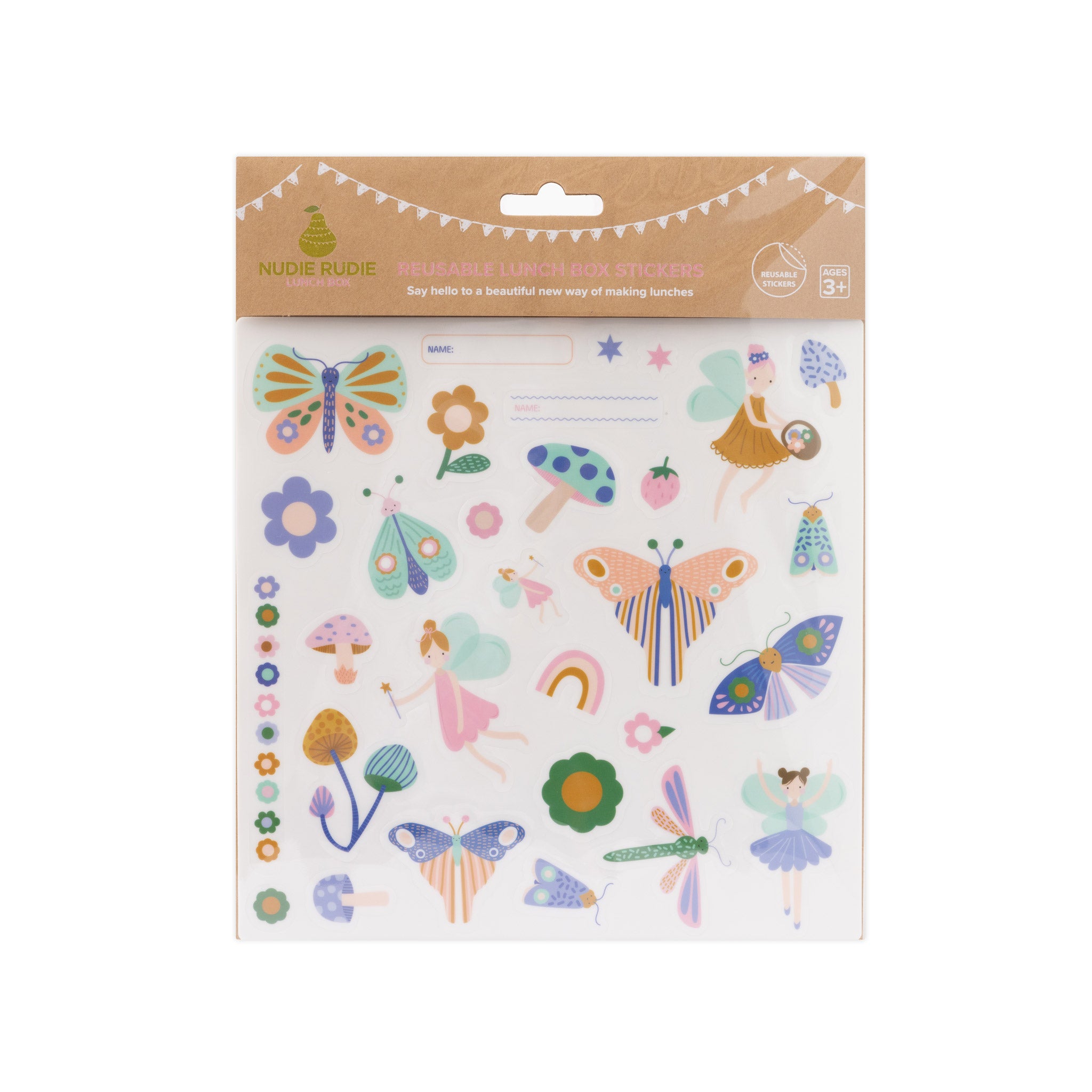 Reusable Lunch Box Stickers - Fairy Garden Magic